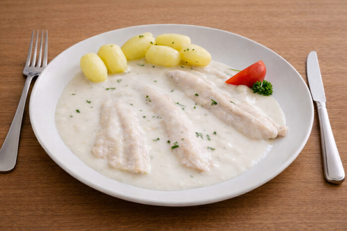 Féra du Léman beurre blanc au vin