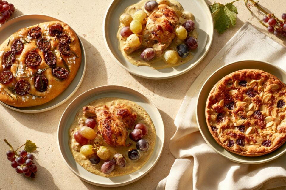 Recette de volaille aux raisins et à la moutarde